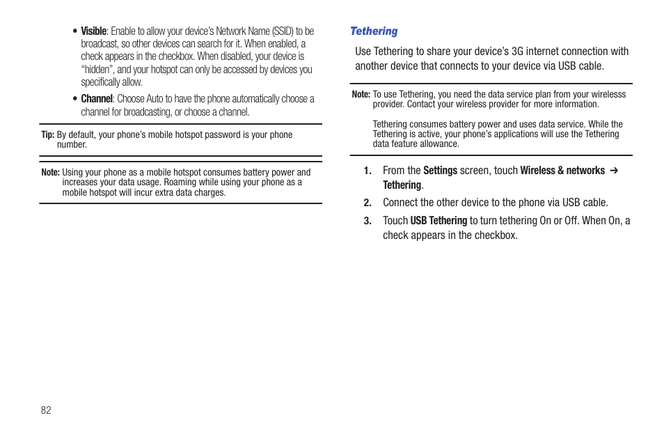 Tethering | Samsung SCH-R680WRAUSC User Manual | Page 86 / 141