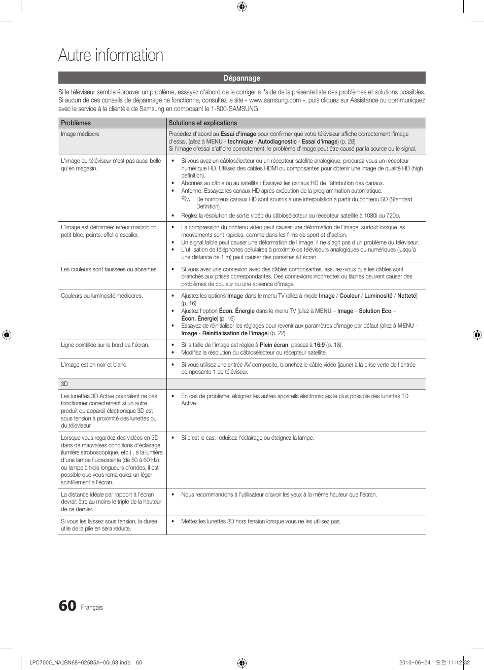 Autre information | Samsung PN63C7000YFXZA User Manual | Page 192 / 198