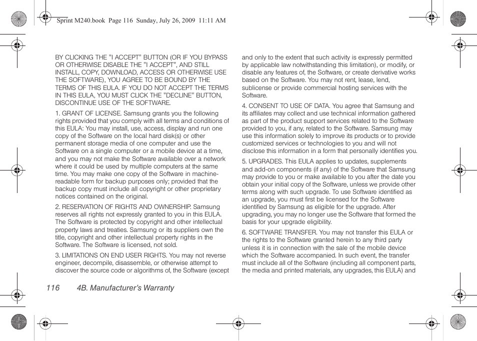 Samsung SPH-M240ZKASPR User Manual | Page 128 / 137