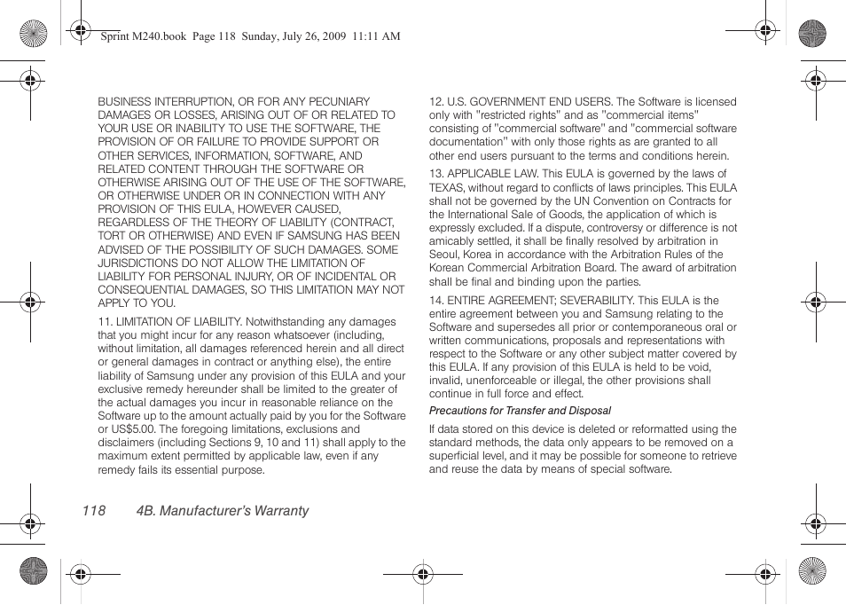 Samsung SPH-M240ZKASPR User Manual | Page 130 / 137