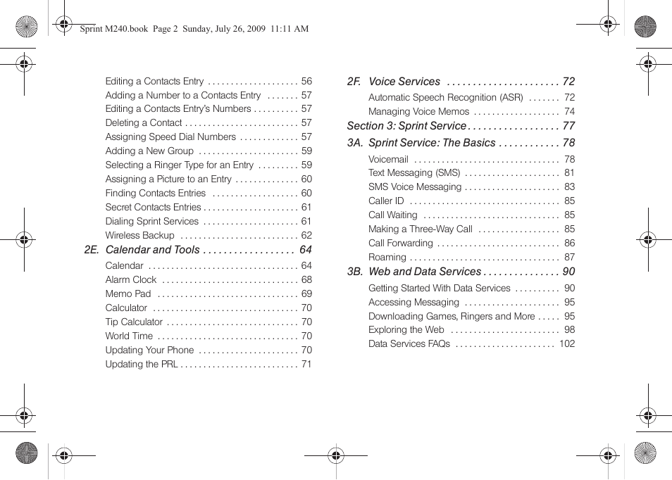 Samsung SPH-M240ZKASPR User Manual | Page 4 / 137