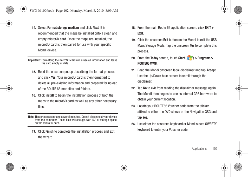 Samsung SWD-M100ZKECLW User Manual | Page 105 / 159