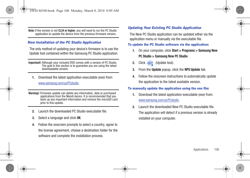 Samsung SWD-M100ZKECLW User Manual | Page 109 / 159
