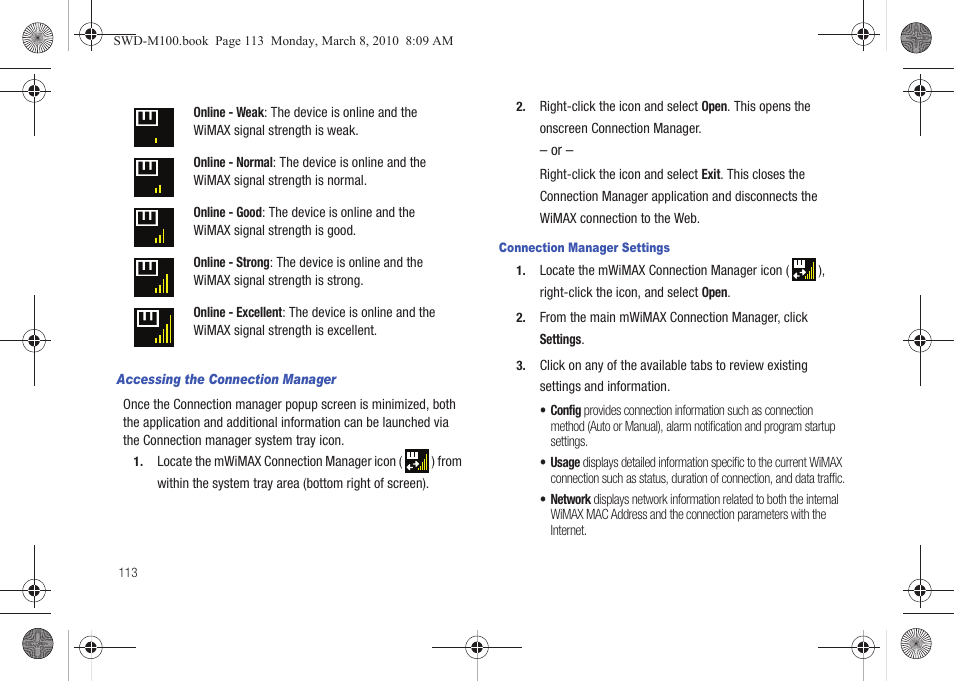 Samsung SWD-M100ZKECLW User Manual | Page 116 / 159