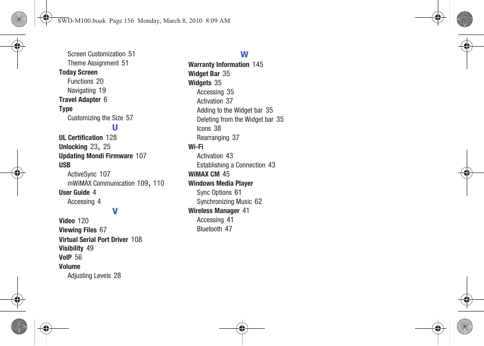 Samsung SWD-M100ZKECLW User Manual | Page 159 / 159