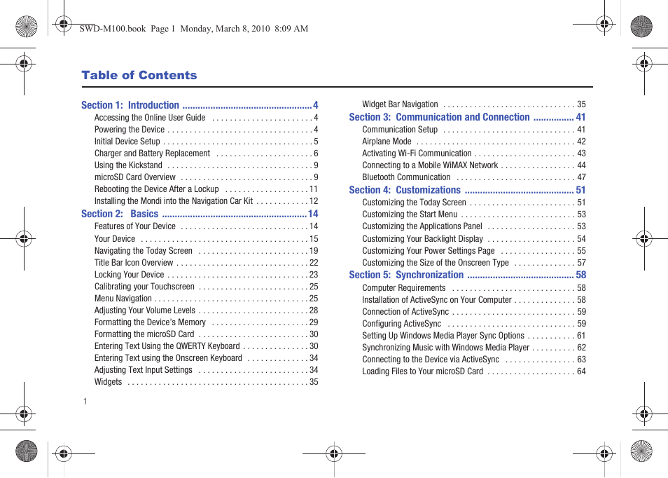 Samsung SWD-M100ZKECLW User Manual | Page 4 / 159
