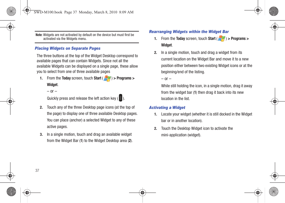 Samsung SWD-M100ZKECLW User Manual | Page 40 / 159