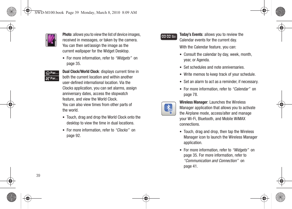 Samsung SWD-M100ZKECLW User Manual | Page 42 / 159