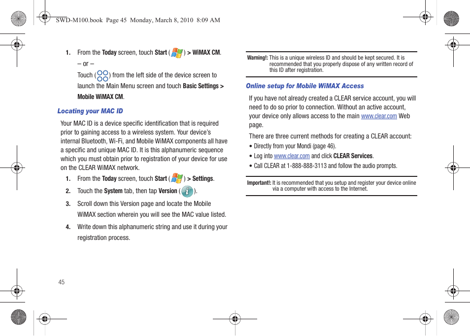 Samsung SWD-M100ZKECLW User Manual | Page 48 / 159