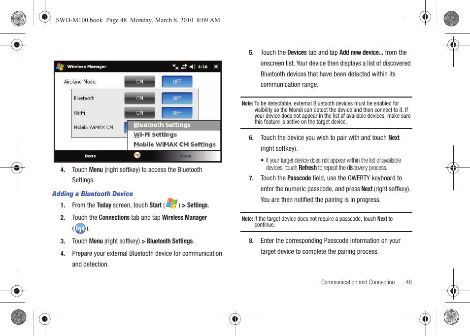 Samsung SWD-M100ZKECLW User Manual | Page 51 / 159