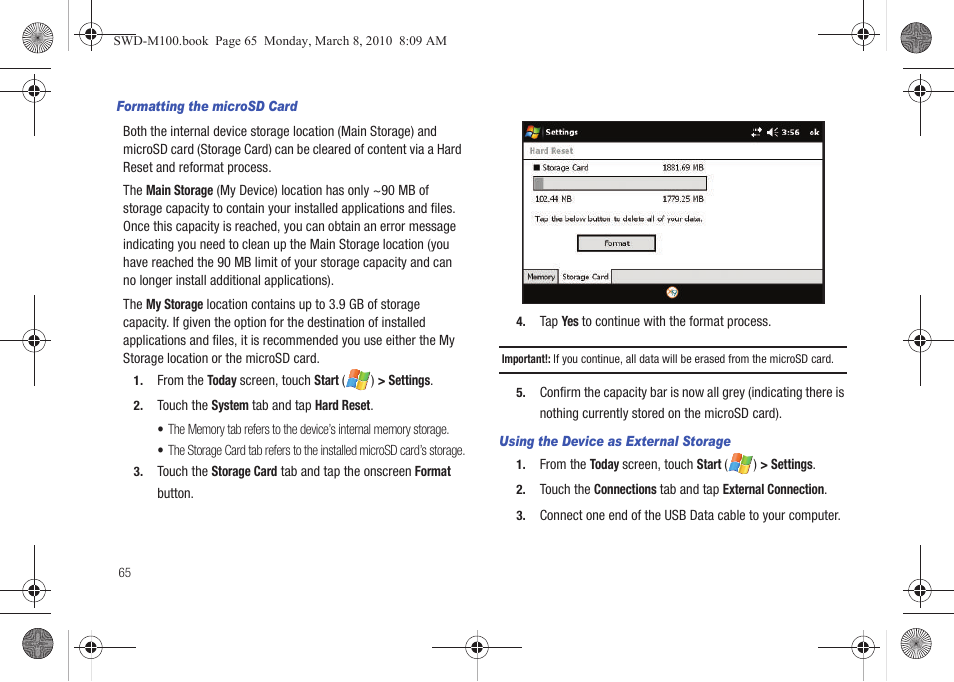 Samsung SWD-M100ZKECLW User Manual | Page 68 / 159