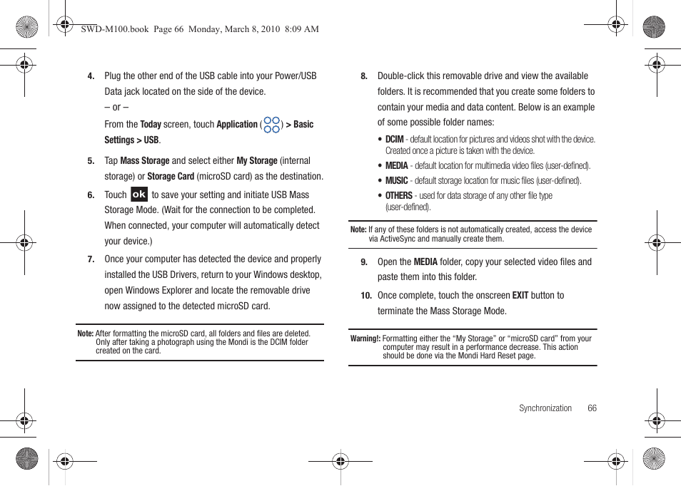 Samsung SWD-M100ZKECLW User Manual | Page 69 / 159