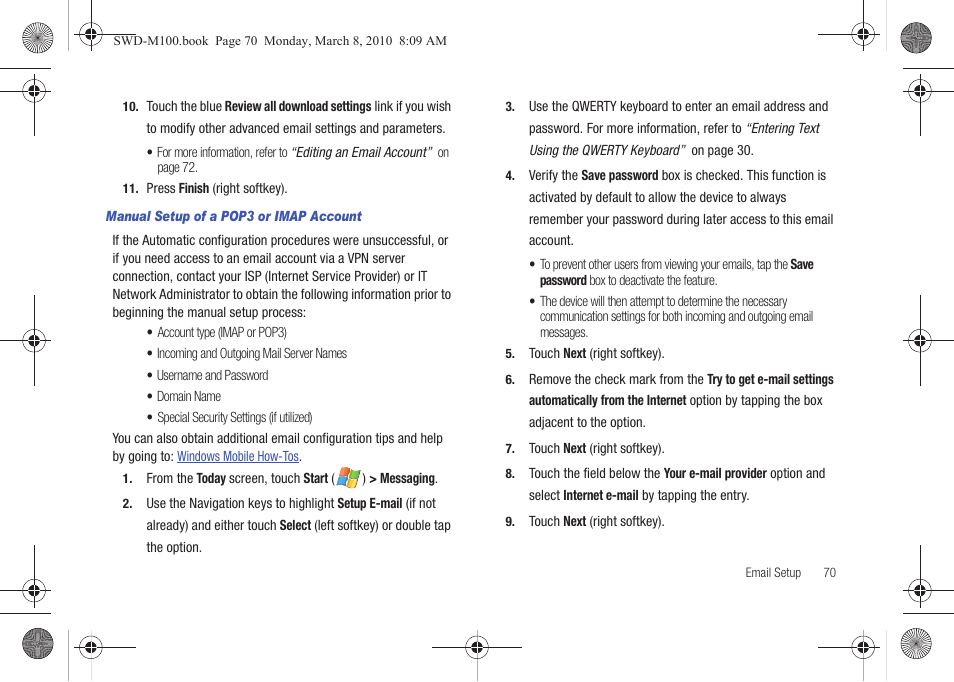 Samsung SWD-M100ZKECLW User Manual | Page 73 / 159