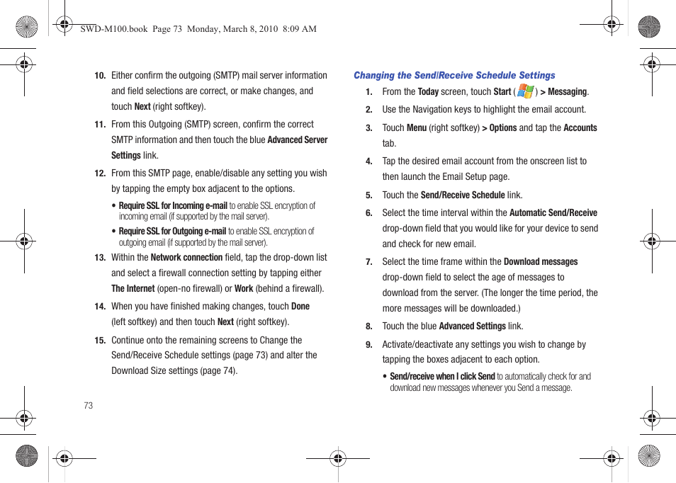 Samsung SWD-M100ZKECLW User Manual | Page 76 / 159