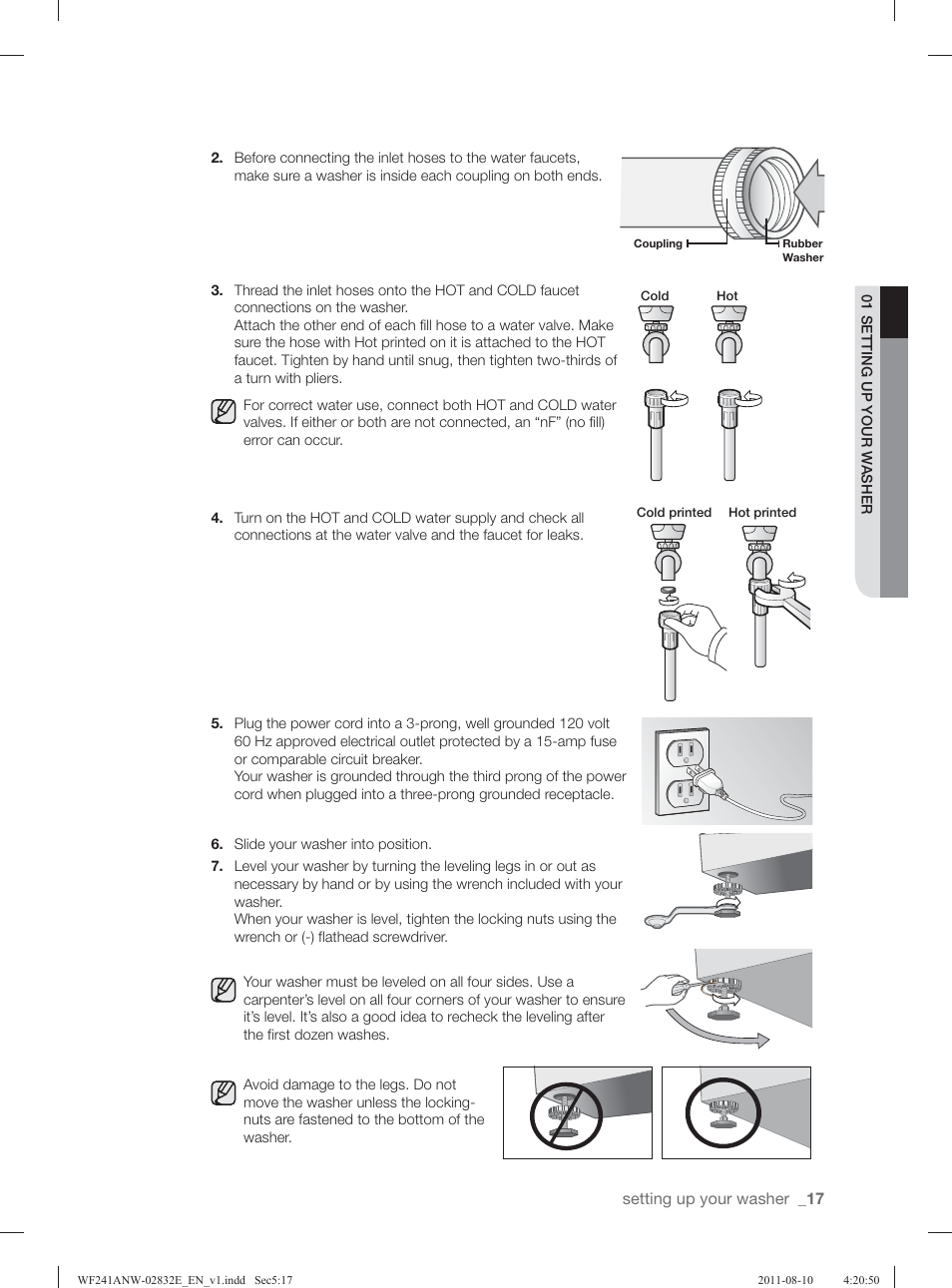 Samsung WF231ANW-XAA User Manual | Page 17 / 120