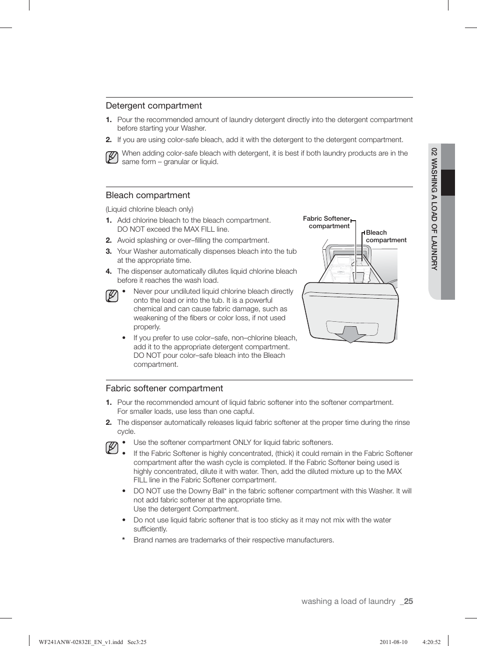 Samsung WF231ANW-XAA User Manual | Page 25 / 120