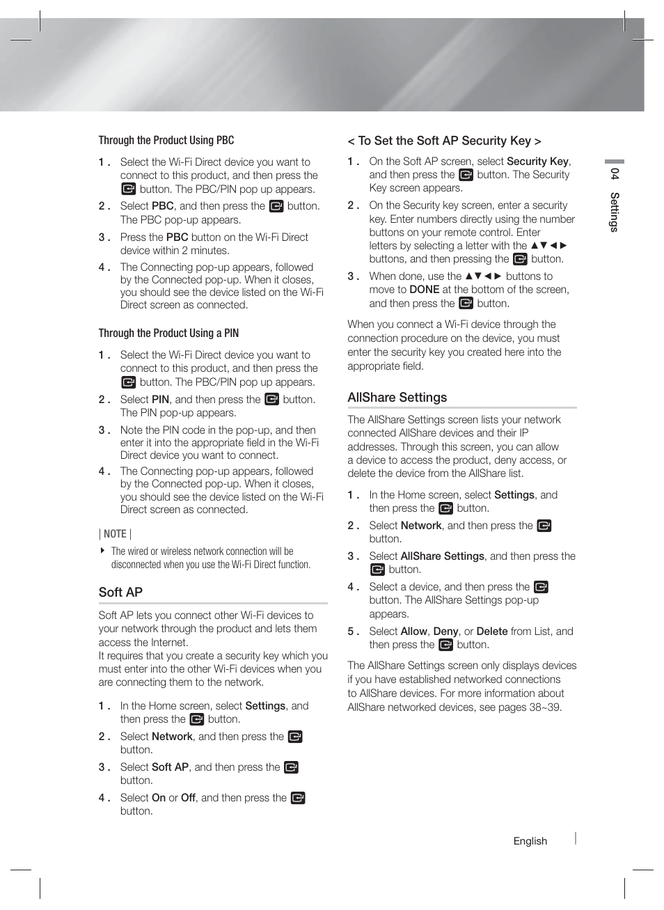 Samsung HT-E6500W-ZA User Manual | Page 35 / 66
