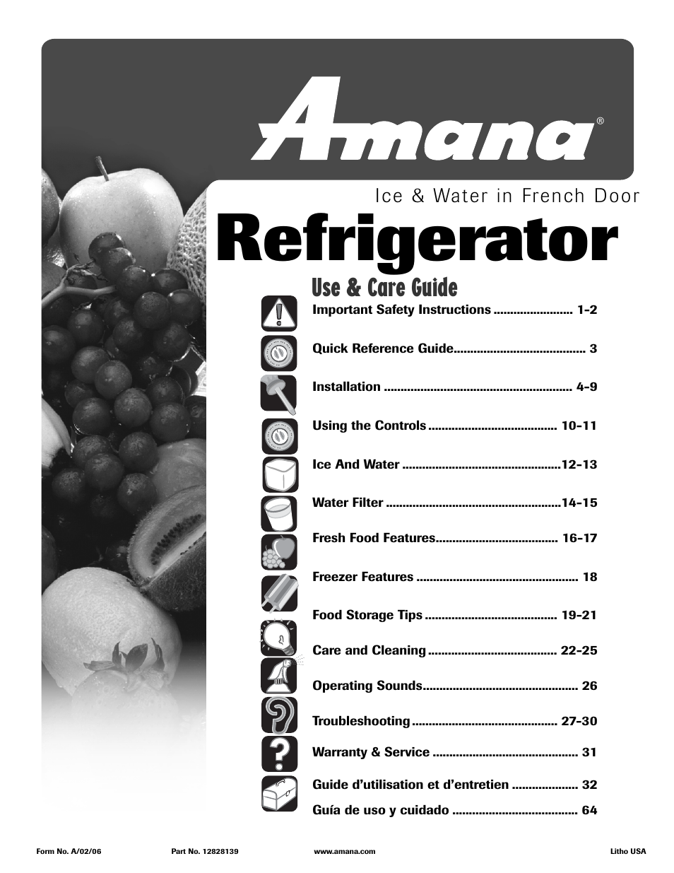 Amana AFI2538AEW User Manual | 96 pages