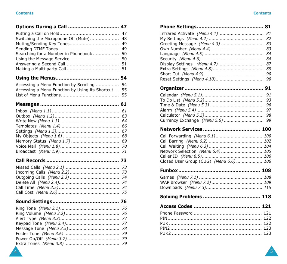 Samsung SGH-S307SSACIN User Manual | Page 3 / 89