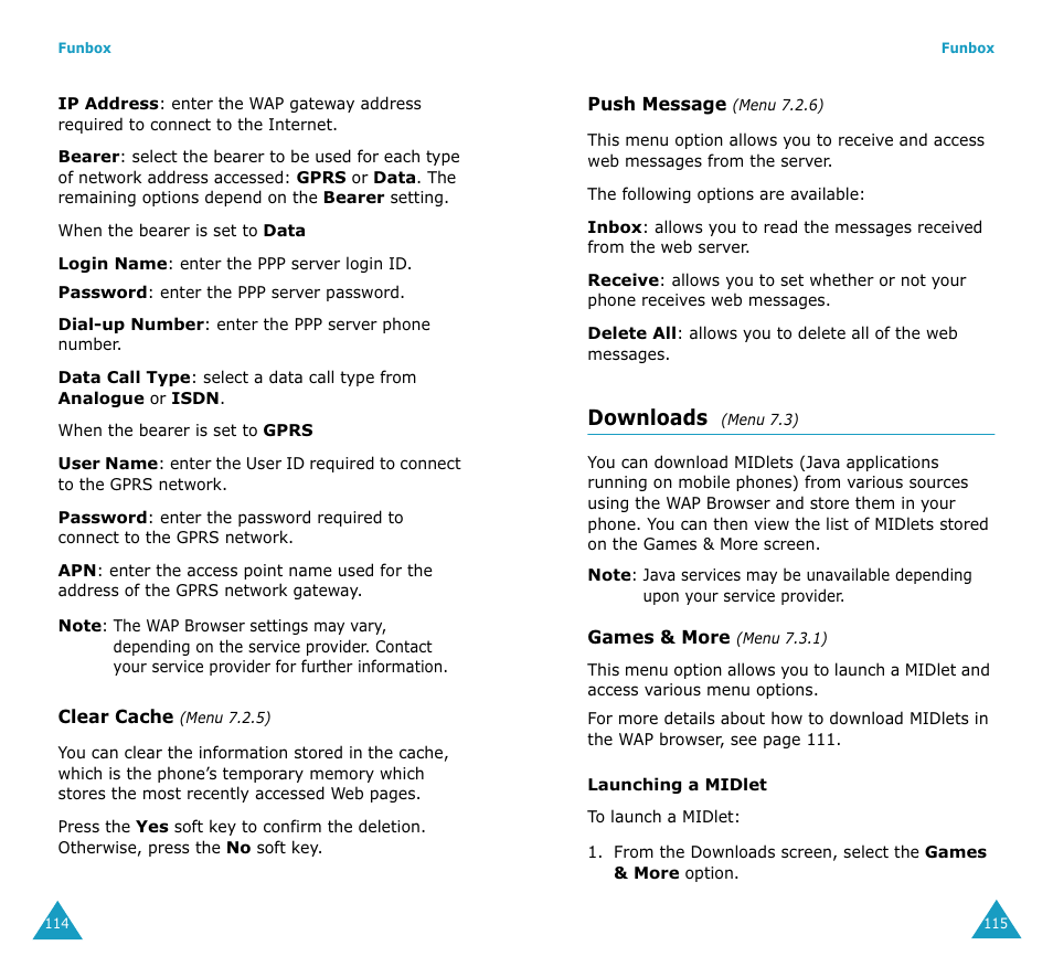 Downloads | Samsung SGH-S307SSACIN User Manual | Page 61 / 89