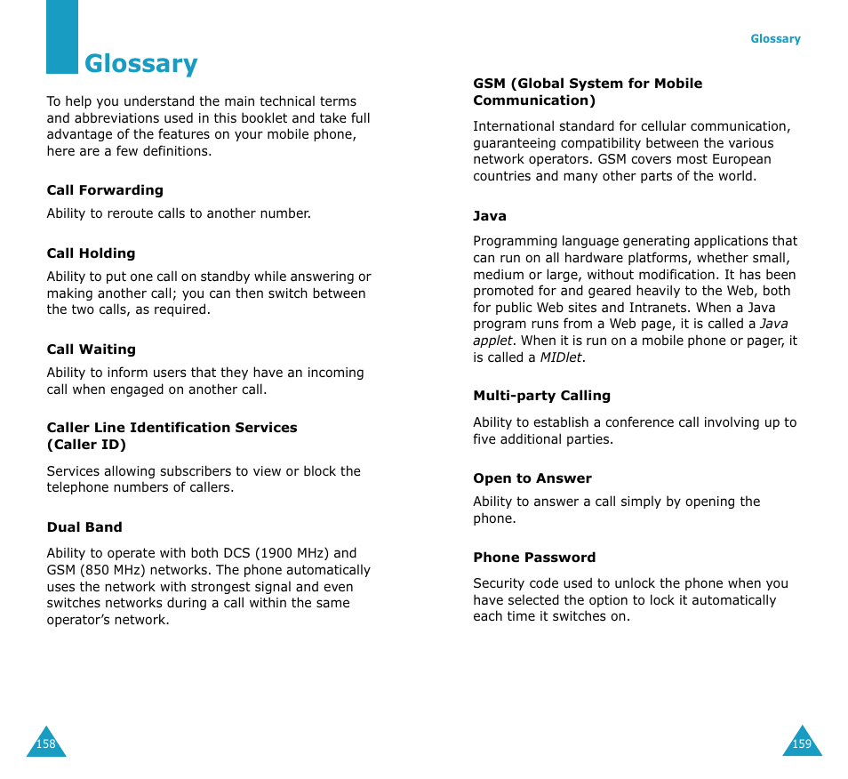 Glossary | Samsung SGH-S307SSACIN User Manual | Page 83 / 89