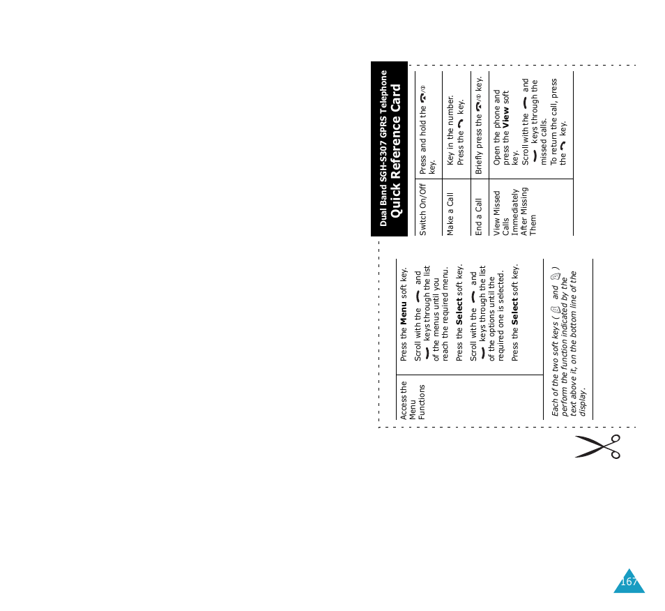 Quick reference card | Samsung SGH-S307SSACIN User Manual | Page 88 / 89