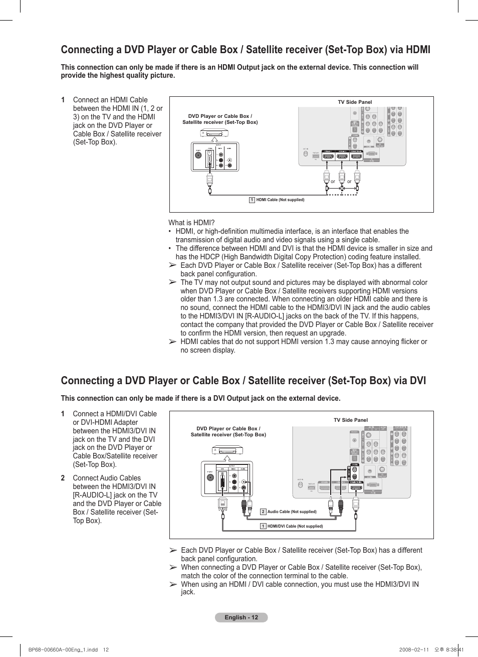 Samsung HL50A650C1FXZA User Manual | Page 12 / 196