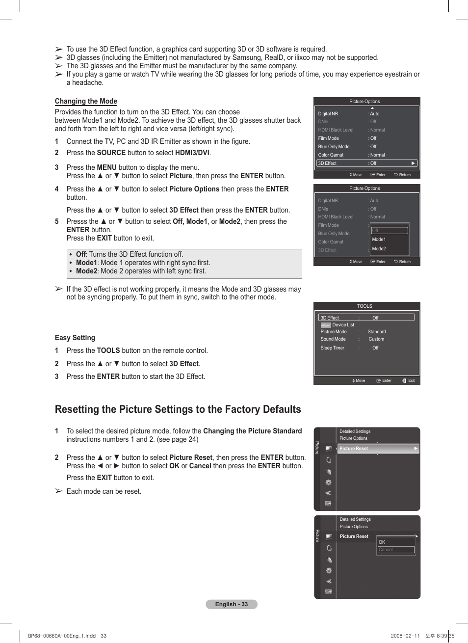 Samsung HL50A650C1FXZA User Manual | Page 33 / 196