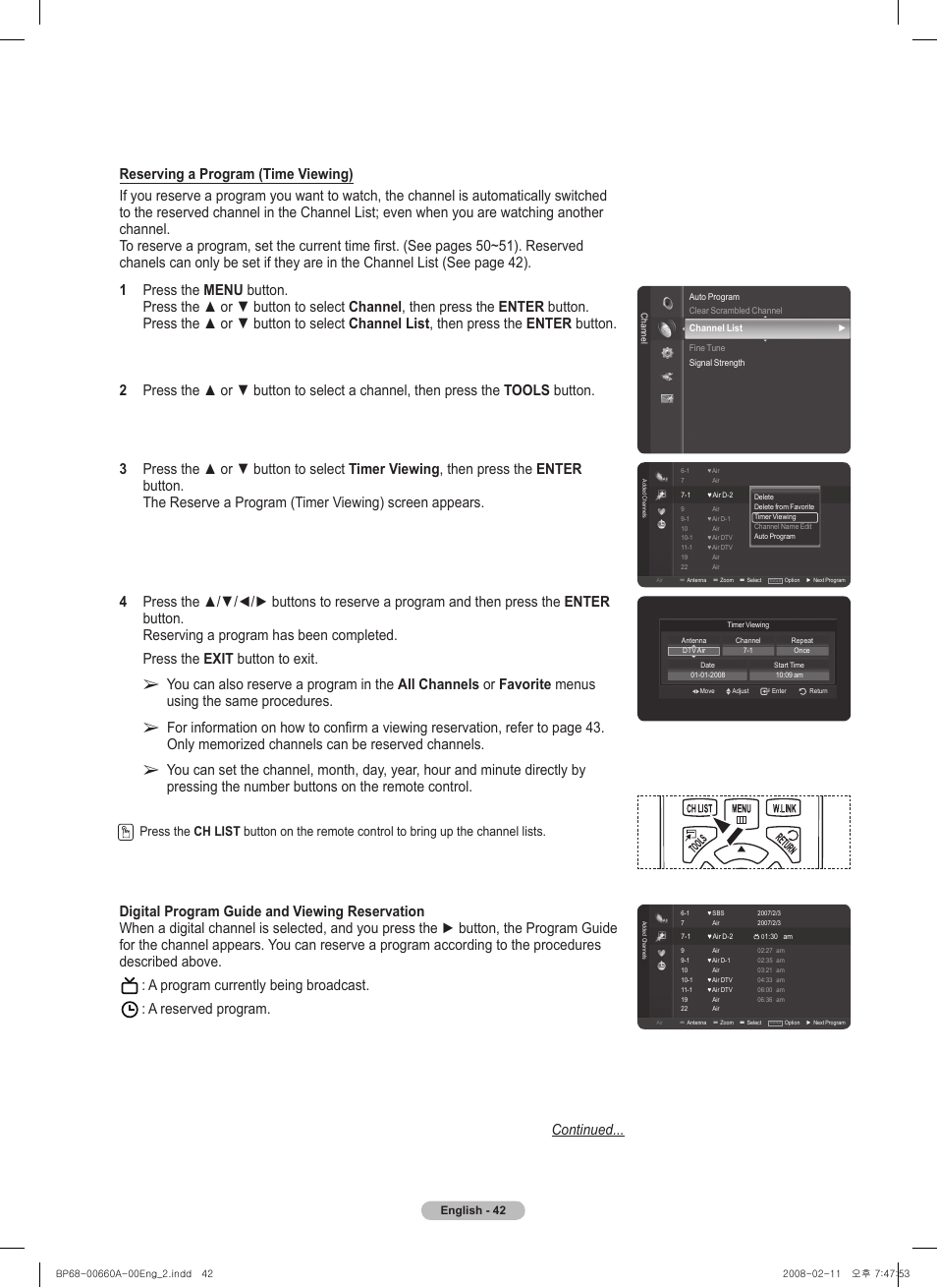 Samsung HL50A650C1FXZA User Manual | Page 42 / 196
