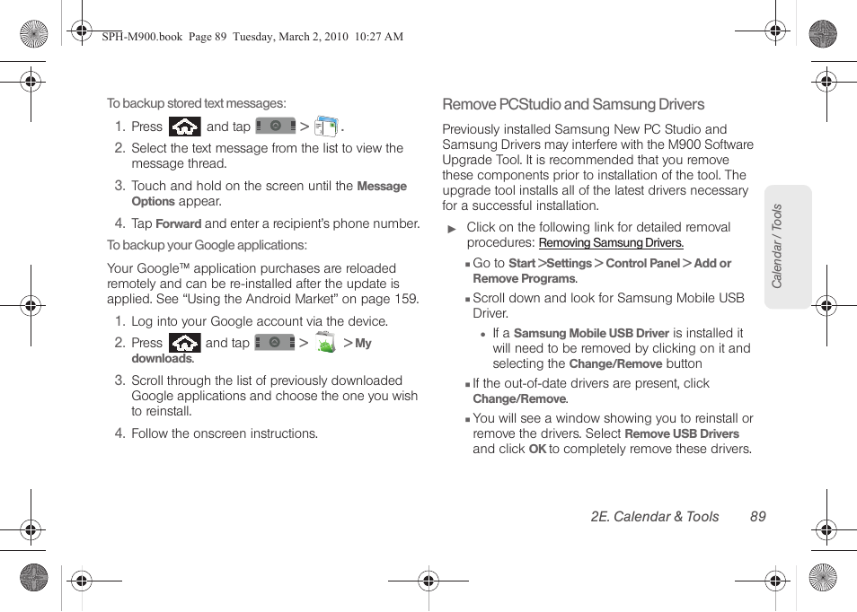 Samsung SPH-M900ZKASPR User Manual | Page 101 / 218