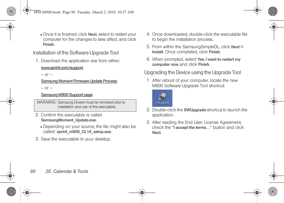 Samsung SPH-M900ZKASPR User Manual | Page 102 / 218