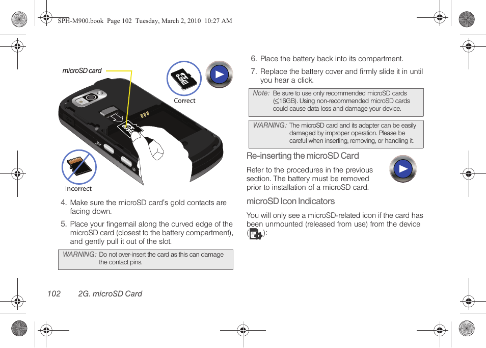 Samsung SPH-M900ZKASPR User Manual | Page 114 / 218