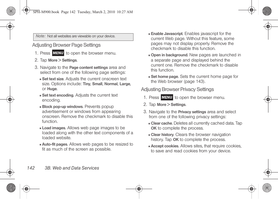 Samsung SPH-M900ZKASPR User Manual | Page 154 / 218