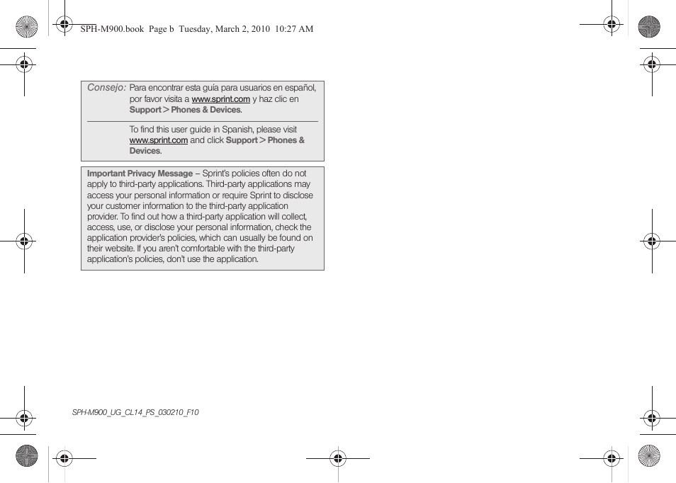 Samsung SPH-M900ZKASPR User Manual | Page 2 / 218