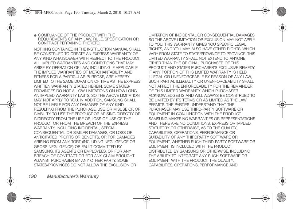 Samsung SPH-M900ZKASPR User Manual | Page 202 / 218