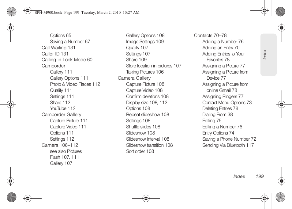 Samsung SPH-M900ZKASPR User Manual | Page 211 / 218