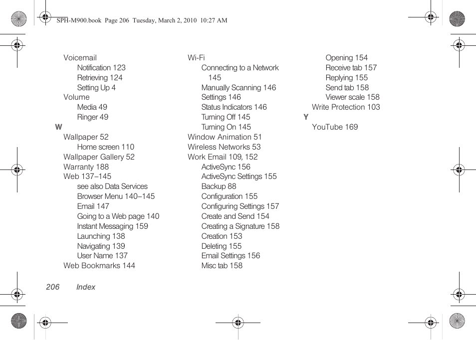 Samsung SPH-M900ZKASPR User Manual | Page 218 / 218