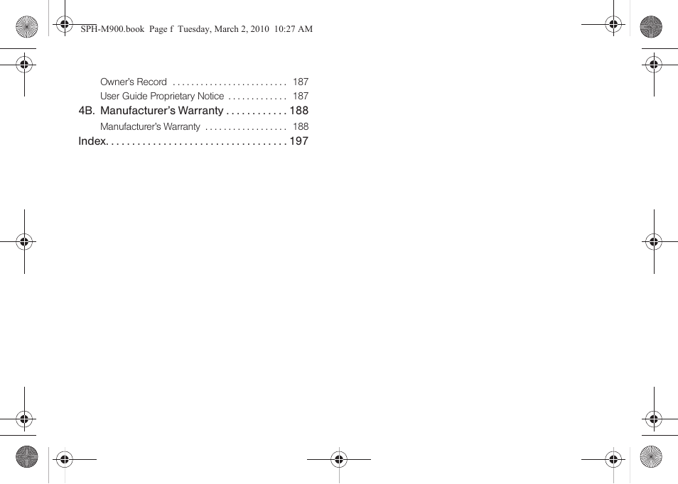 Samsung SPH-M900ZKASPR User Manual | Page 6 / 218