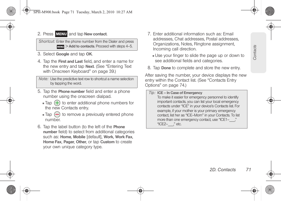 Samsung SPH-M900ZKASPR User Manual | Page 83 / 218