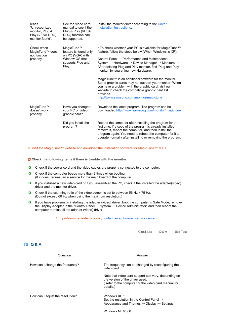 Q & a | Samsung LS22MEXSFV-XAA User Manual | Page 41 / 53