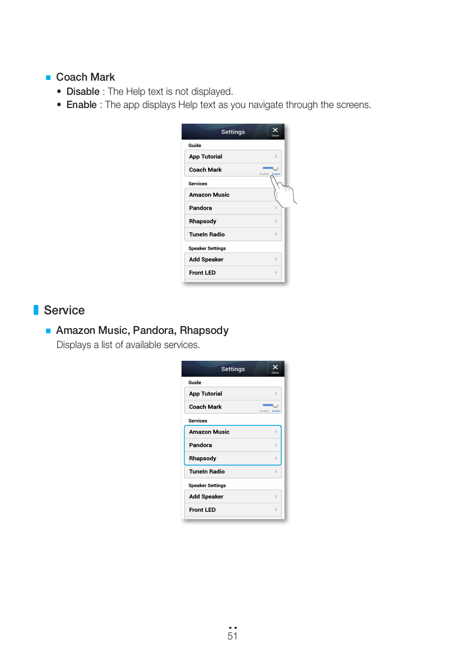 Service | Samsung WAM551-ZA User Manual | Page 51 / 78