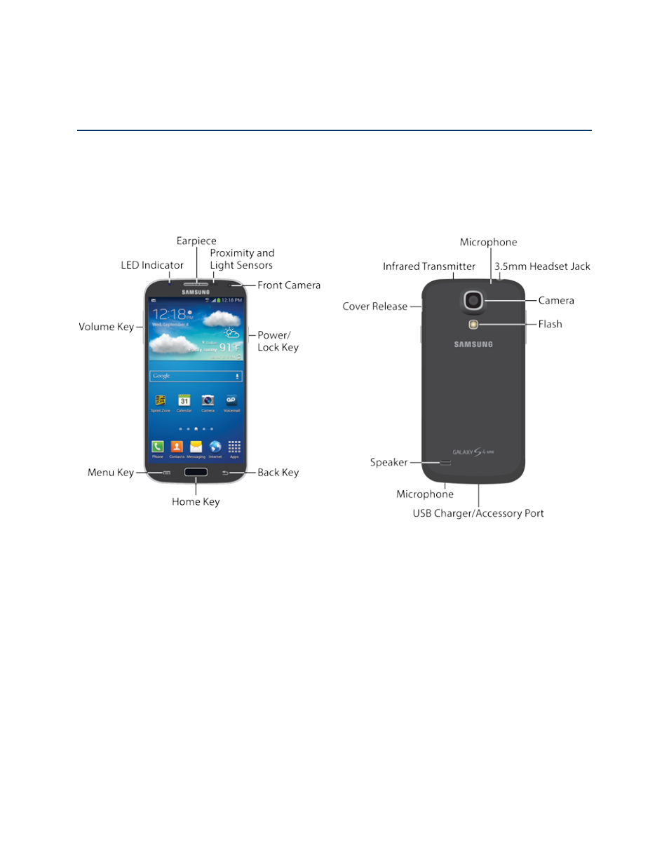 Get started, Your phone at a glance | Samsung SPH-L520ZKPSPR User Manual | Page 12 / 172