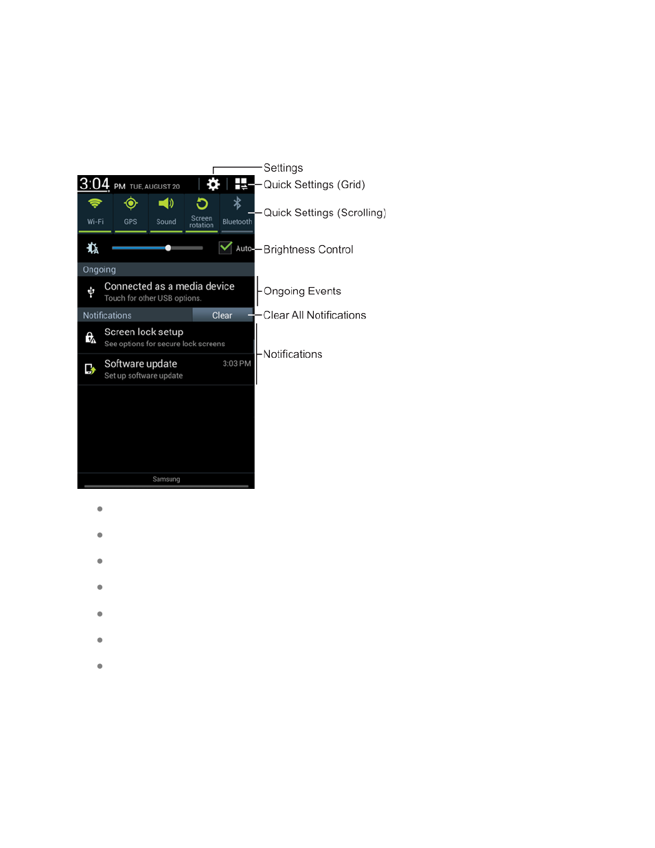 Notification panel | Samsung SPH-L520ZKPSPR User Manual | Page 32 / 172