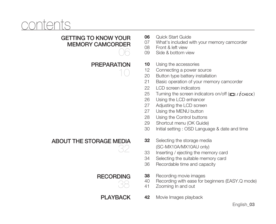 Samsung SC-MX10A-XAP User Manual | Page 15 / 108