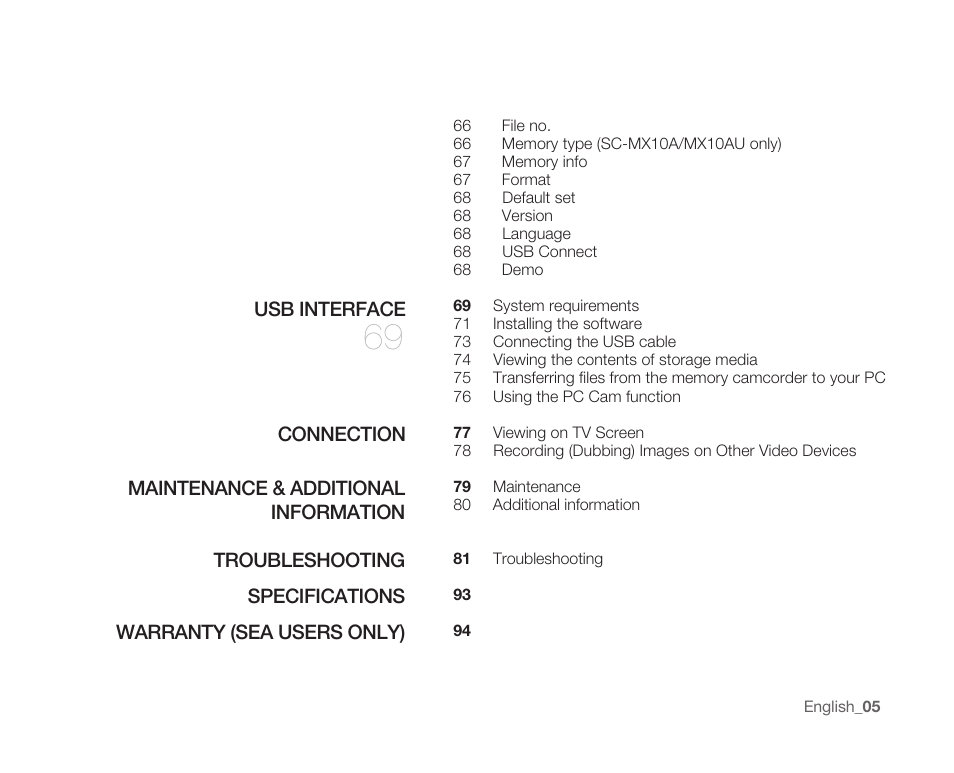 Samsung SC-MX10A-XAP User Manual | Page 17 / 108