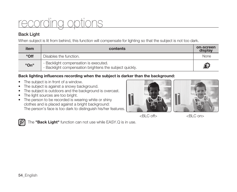 Recording options | Samsung SC-MX10A-XAP User Manual | Page 66 / 108