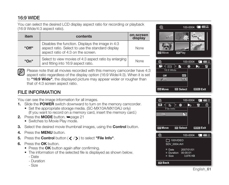 9 wide, File information | Samsung SC-MX10A-XAP User Manual | Page 73 / 108