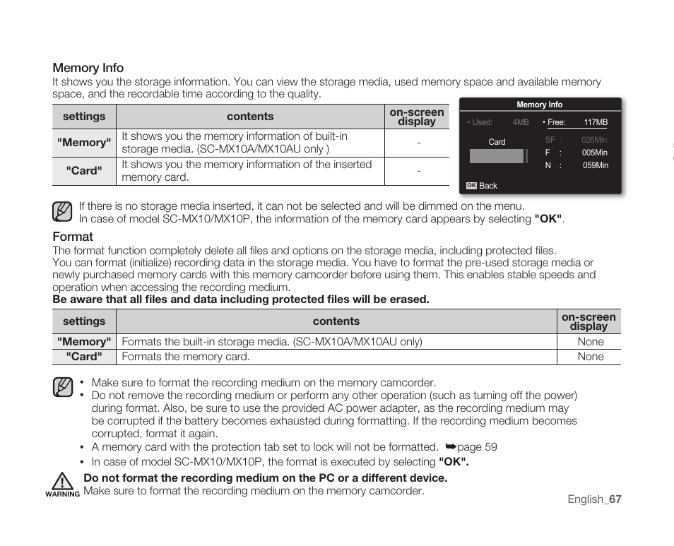 Format | Samsung SC-MX10A-XAP User Manual | Page 79 / 108