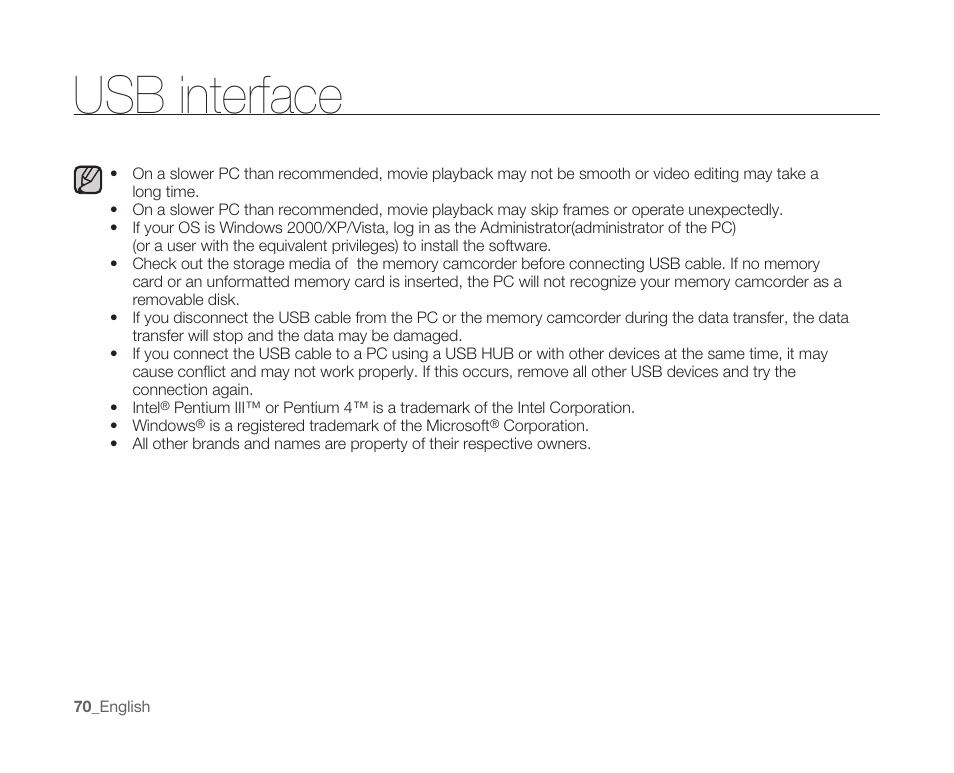 Usb interface | Samsung SC-MX10A-XAP User Manual | Page 82 / 108