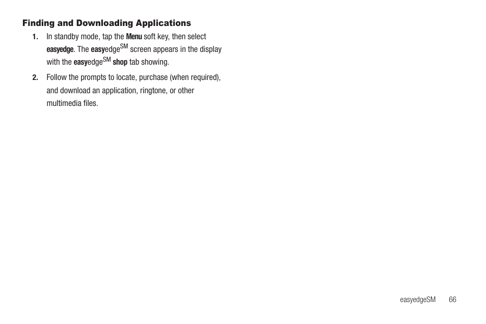 Finding and downloading applications | Samsung SEC-R311ZGAUSC User Manual | Page 69 / 155